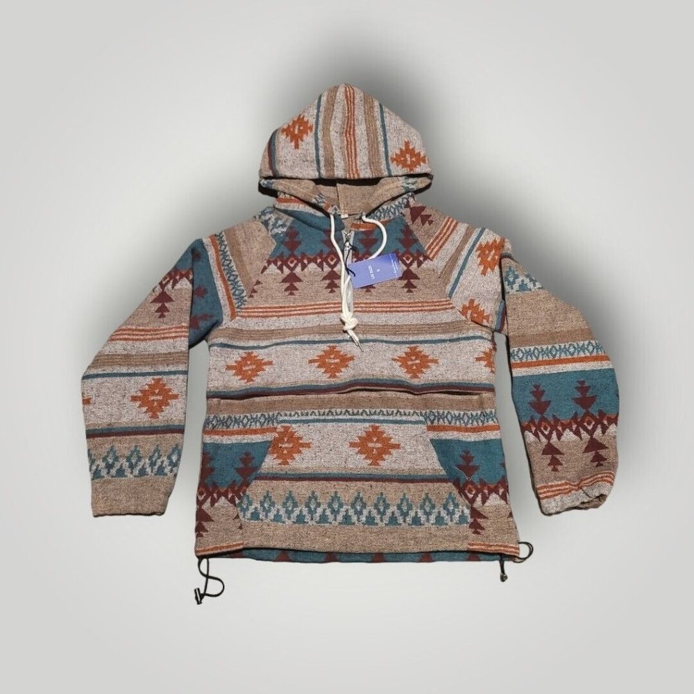 Chouyatou Collection Jacket Women's Size Small Aztec Hoodie Pullover Boho